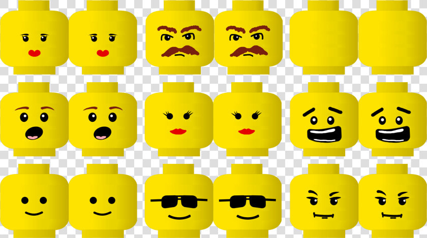 Lego Face Printable Free   Tête Lego À Imprimer  HD Png DownloadTransparent PNG