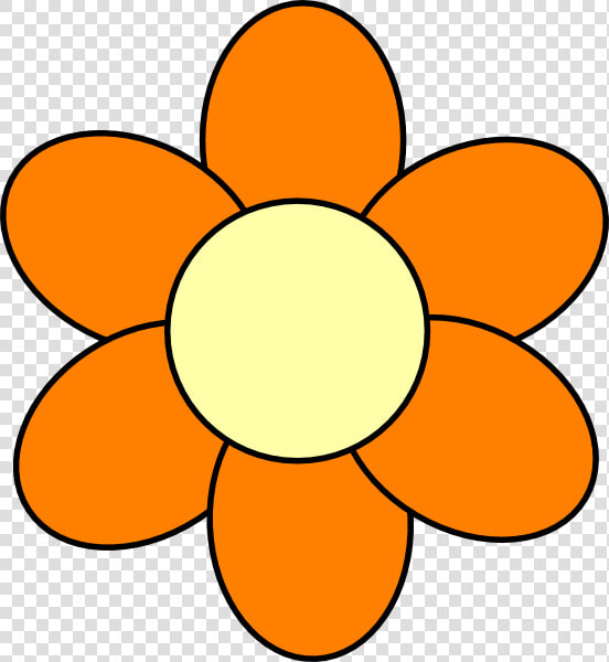 Orange Flower Clip Art   Clip Art Flowers Orange  HD Png DownloadTransparent PNG