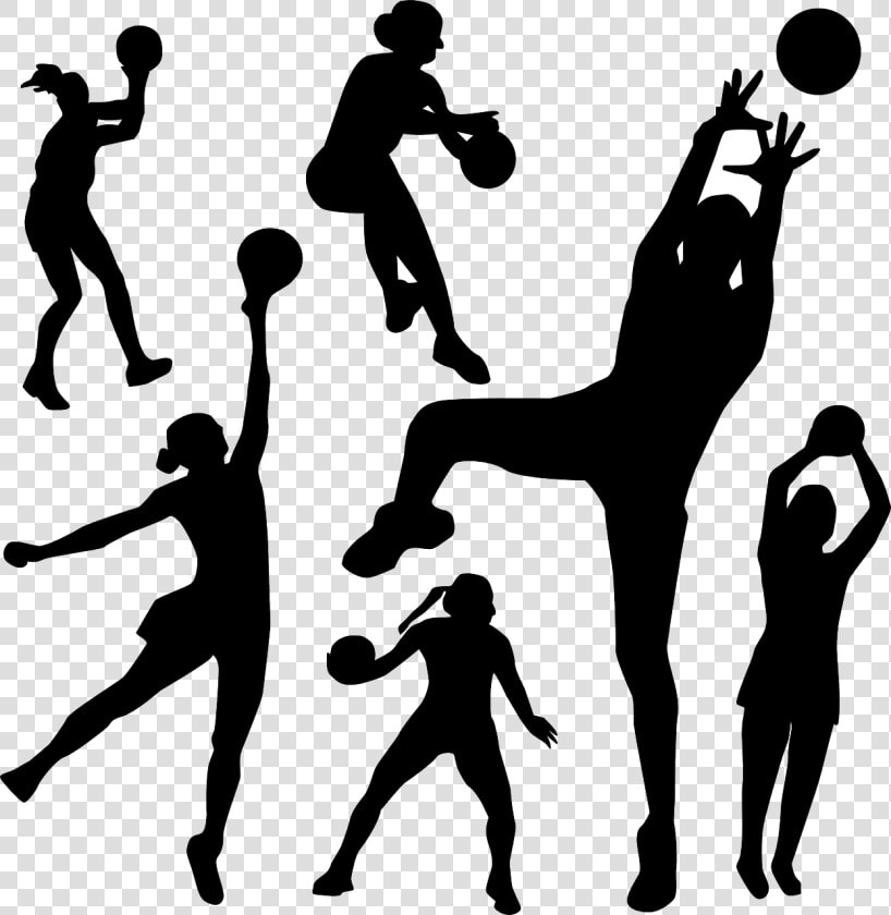 Netball Silhouette Illustration   Netball Png  Transparent PngTransparent PNG