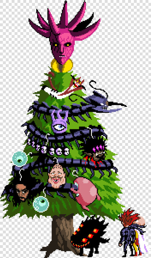 Cartoon Illustration Tree Christmas Tree   Illustration  HD Png DownloadTransparent PNG