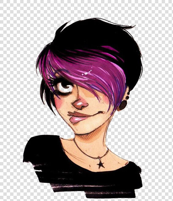 Clip Free Download Bangs Deviantart Pixie Cut Hair   Girl With Short Hair Drawing  HD Png DownloadTransparent PNG