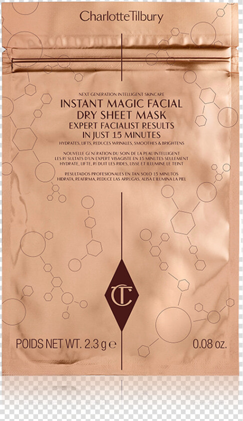 Instant Dry Sheet Mask In Packaging Packshot   Instant Magic Facial Dry Sheet Mask  HD Png DownloadTransparent PNG