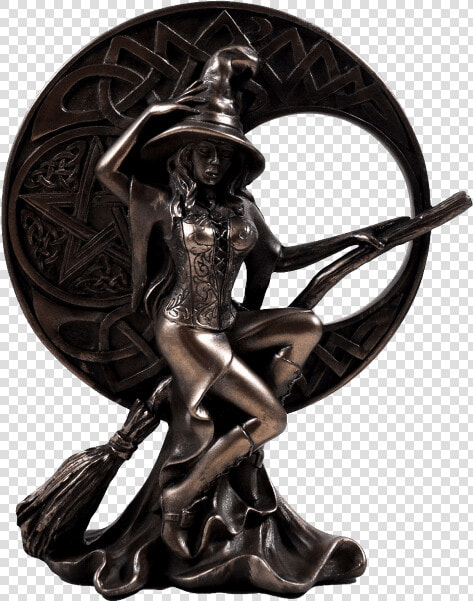 Witch With Celtic Moon Cold Cast Bronze Sculpture   Sculpture  HD Png DownloadTransparent PNG