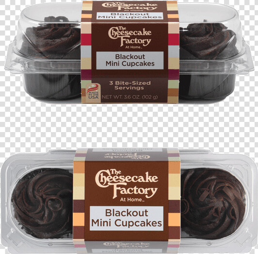 Image Of Blackout Mini Cupcake 3 pack From The Side   Cheesecake Factory Vanilla Bean Cupcake  HD Png DownloadTransparent PNG