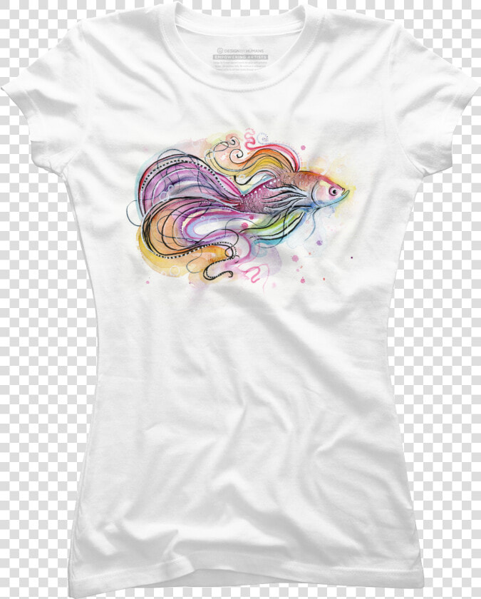 Betta Fish Juniors T Shirt   Betta Fish Watercolor  HD Png DownloadTransparent PNG