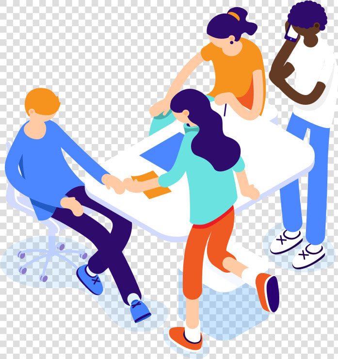 Isometric Illustration Of Team  HD Png DownloadTransparent PNG