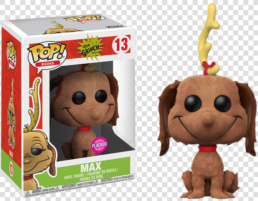 Max The Dog Flocked Us Exclusive Pop Vinyl Figure   Funko Pop Grinch Max  HD Png DownloadTransparent PNG