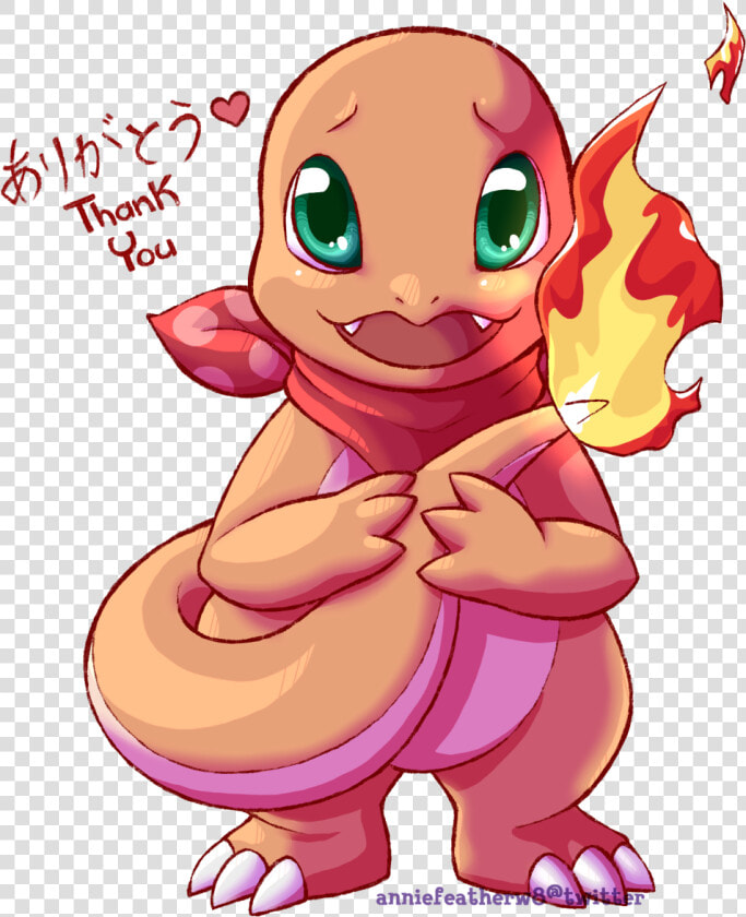 Charmander Thank You By Anniefeatherw8   Pokemon Thank You Art  HD Png DownloadTransparent PNG