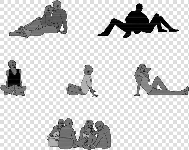 People Sitting On The Ground   People Sitting On Floor Dwg  HD Png DownloadTransparent PNG