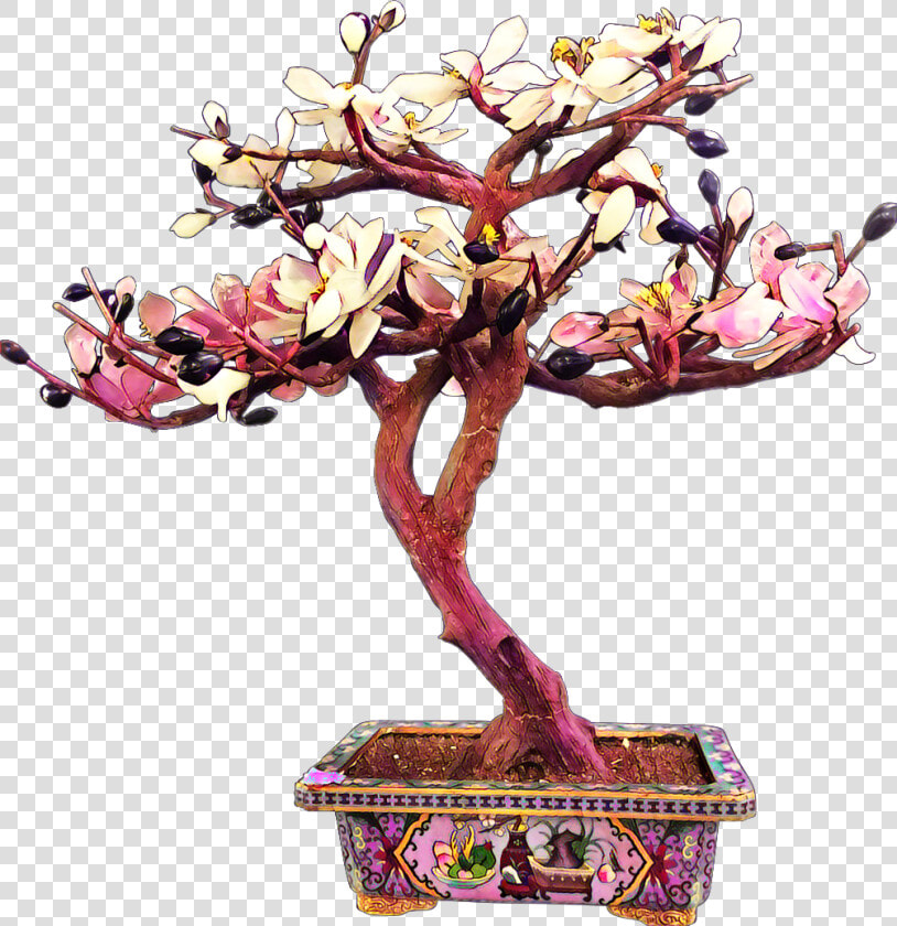  bonsai  tree  flowers  leaves  multicolored  beautiful   Cherry Blossom  HD Png DownloadTransparent PNG