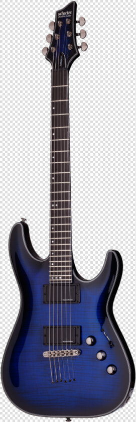 Schecter Guitar Blackjack Sls C 1 Active See Thru Blue   Schecter Ocean Blue Burst  HD Png DownloadTransparent PNG