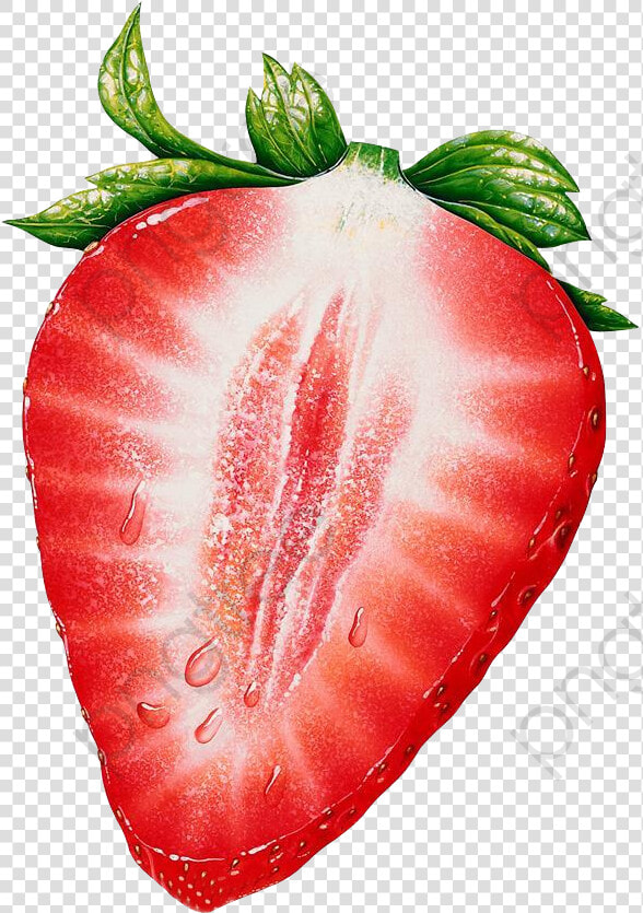 Fresa Cortada Por La Mitad   Transparent Cartoons   Cut In Half Strawberry Png  Png DownloadTransparent PNG