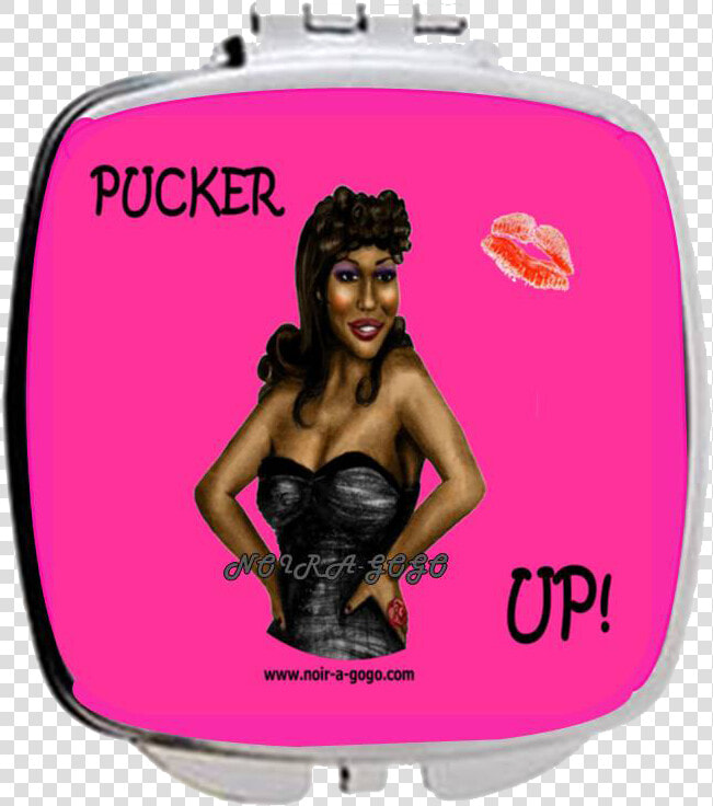 Pucker Up Compactblack Pinup Girl Compact Mirror   Latex Clothing  HD Png DownloadTransparent PNG