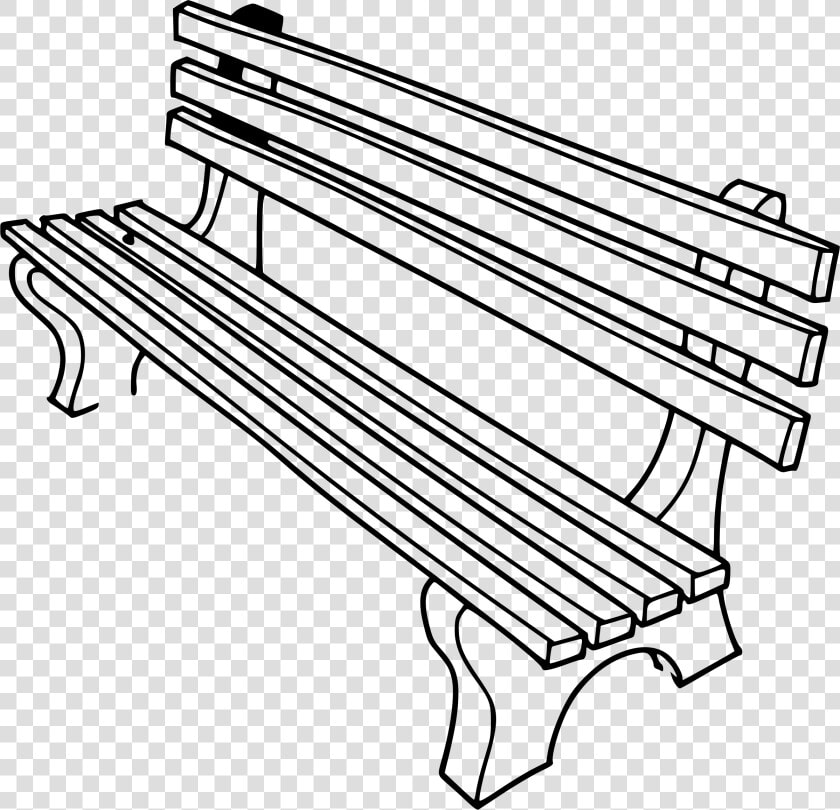 Bench Clipart Outline   Bench Clipart Black And White  HD Png DownloadTransparent PNG