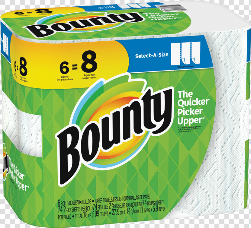 Bounty Paper Towels 6 Roll  HD Png DownloadTransparent PNG