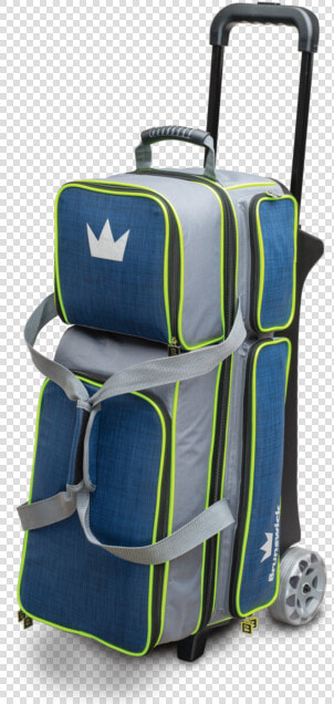 59 Br3400 018 Crown Deluxe Triple Roller Navy Lime   Brunswick Crown Deluxe Triple Roller Bowling Bag  HD Png DownloadTransparent PNG