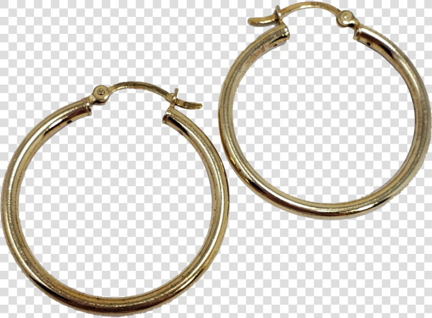 Vermeil 3cm Hoop Earrings Signed 925 Sterling Silver   Earrings  HD Png DownloadTransparent PNG