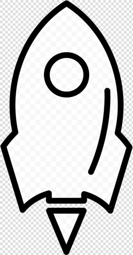 Rocket Ship Variant With Circle Outline Comments Clipart   Rocket Clip Art Black And White  HD Png DownloadTransparent PNG