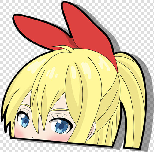 Image Of Chitoge Peeker   Cartoon  HD Png DownloadTransparent PNG