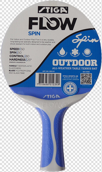 Stiga Flow Spin Outdoor Blue Table Tennis Bat   Stiga  HD Png DownloadTransparent PNG