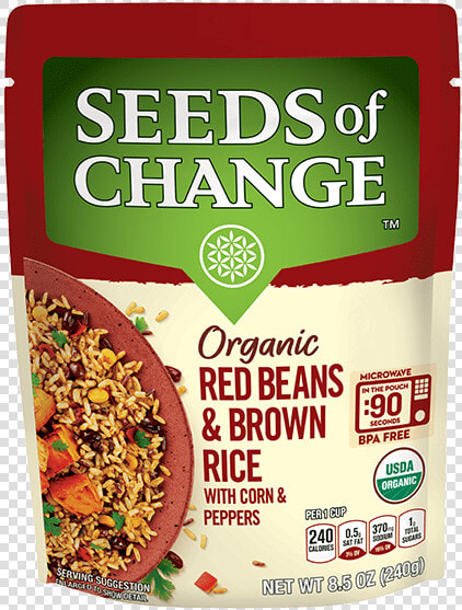 Red Beans  amp  Brown Rice   Seeds Of Change  HD Png DownloadTransparent PNG