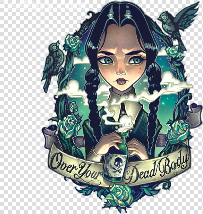 Over Your Dead Body Wednesday Addams Shirt   Over My Dead Body Wednesday  HD Png DownloadTransparent PNG