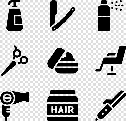 Filled Hairdressing Salon Elements  HD Png DownloadTransparent PNG