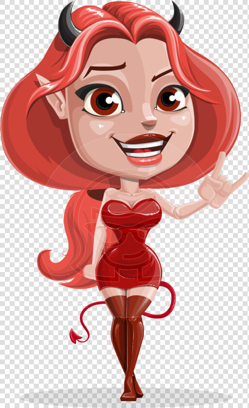 Cute Devil Girl Vector Cartoon Character Aka Sophia   Girl Devil Cartoon Png  Transparent PngTransparent PNG