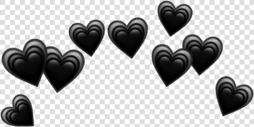 Heart Hearts Crown Black Tumblr Emoji Png Heart Crown   Black Hearts Crown Png  Transparent PngTransparent PNG