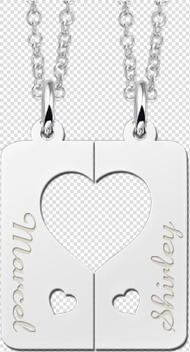 Silver Half Heart Necklace   Locket  HD Png DownloadTransparent PNG