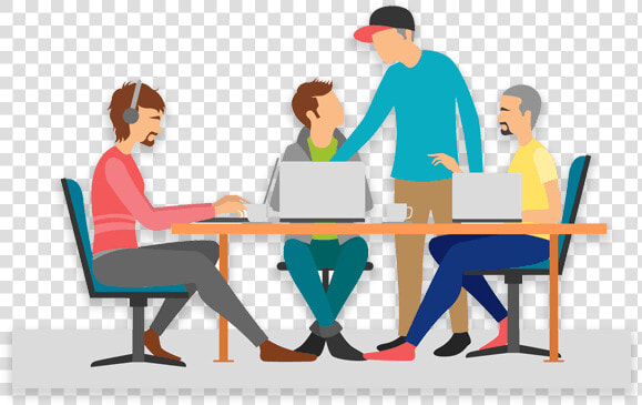 Office Employees Working On Cloud Bpm   Transparent Developer Png  Png DownloadTransparent PNG