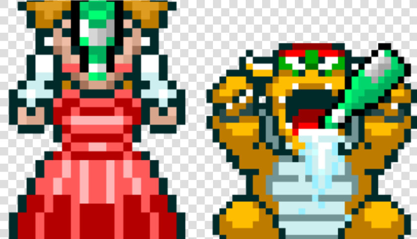 Bowser And Peach Drinking   Super Mario Kart Peach And Bowser  HD Png DownloadTransparent PNG