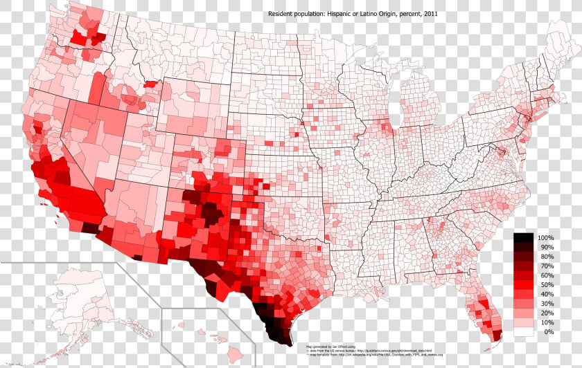 Us Map Hispanic Population   Race By County Us  HD Png DownloadTransparent PNG