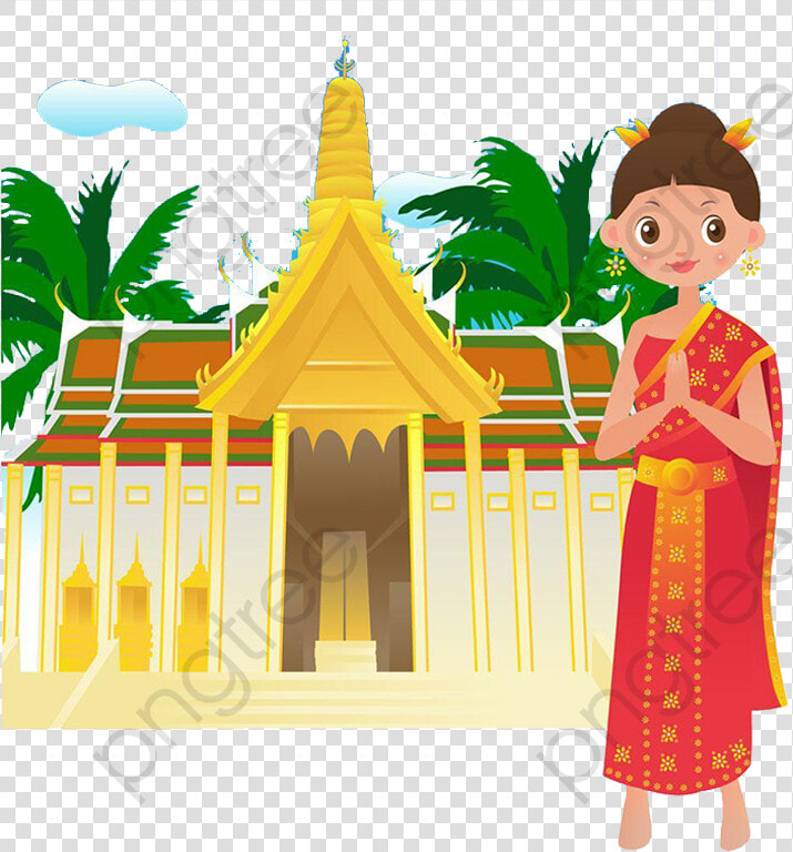 Thai Temple  Temple  Ancient Temples Png Transparent   Clipart Of Indian Women  Png DownloadTransparent PNG