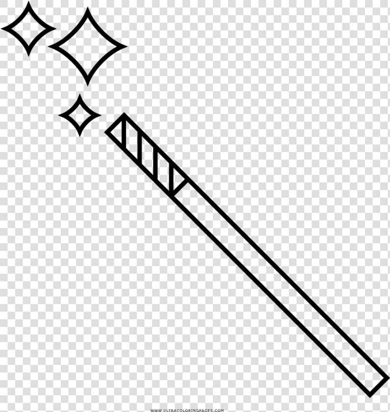 Magic Wand Coloring Page   Magician Wand Coloring Page  HD Png DownloadTransparent PNG