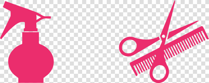 Transparent Hair Stylist Tools Clipart   Pink Hair Scissors Clipart  HD Png DownloadTransparent PNG