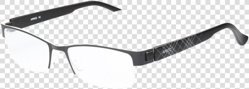 A124 Tr90 Professional Wide Temple Black   Versace Half Rim Glasses  HD Png DownloadTransparent PNG