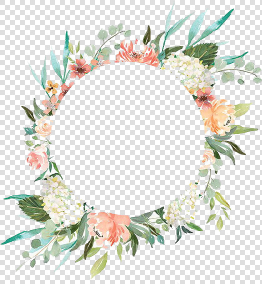 Watercolor Wreath With Flowers Png   Floral Daily Planner Printable  Transparent PngTransparent PNG