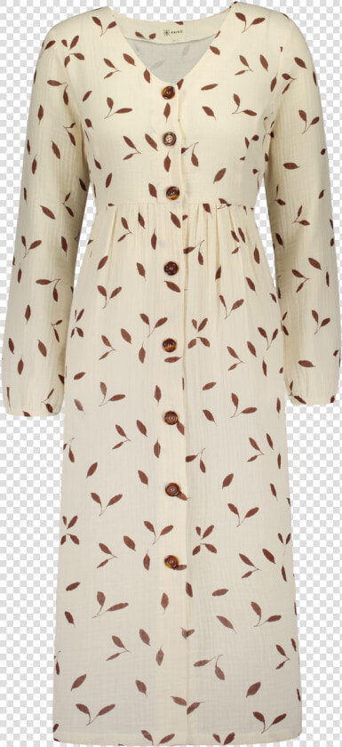 Woman Wind Button Dress Ls  Sand   Kaiko Wind Button Dress  HD Png DownloadTransparent PNG