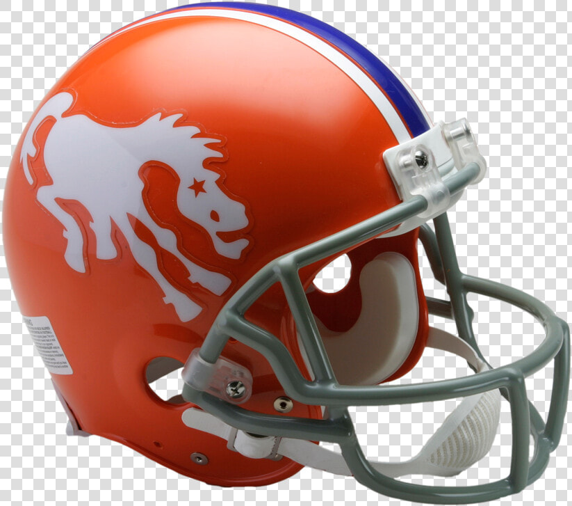 Denver Broncos Vsr4 Authentic Throwback Helmet   Denver Broncos Throwback Helmet  HD Png DownloadTransparent PNG