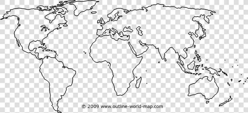 Printable World Map Outline Pdf   Map Of World Blank Printable  HD Png DownloadTransparent PNG