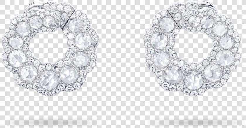 Rose Cut Mini Curved Hoop Earrings   Earrings  HD Png DownloadTransparent PNG