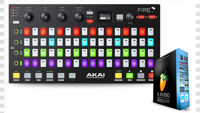 Akai Professional Fire Fl Studio Controller With Fl   Akai Fire Fl Studio  HD Png DownloadTransparent PNG