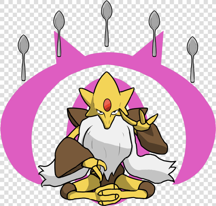 Mega Alakazam Lifts Some Spoons For Your Entertainment   Alakazam Mega Png  Transparent PngTransparent PNG