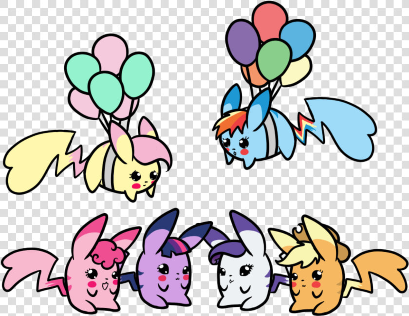 Mlp Chibi Pikachus   My Little Pony Chibi  HD Png DownloadTransparent PNG