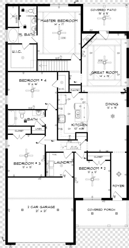 Savannah Main Floor By Stone Martin Builders   Floor Plan  HD Png DownloadTransparent PNG