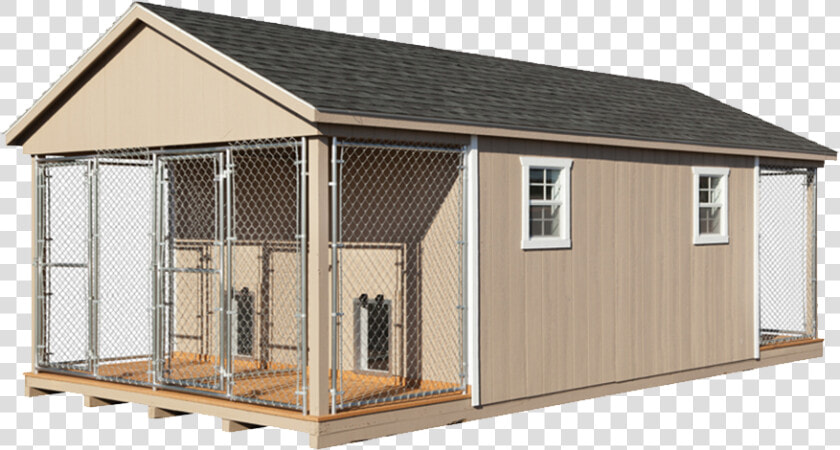 Rear View Of 4 box Kennel   Commercial Dog Kennels Building  HD Png DownloadTransparent PNG