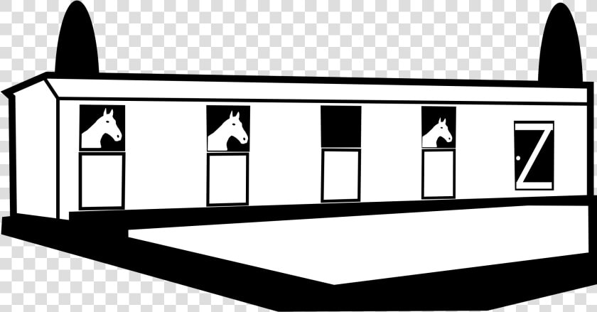 Transparent Barn Clipart Png   Horse Stable Black And White Clipart  Png DownloadTransparent PNG