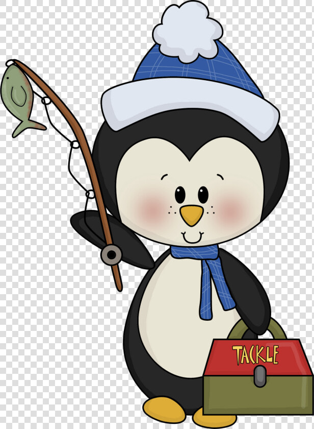 A Look At My Weekpenguins  Shapes And I  love  Labels   Cartoon Funny Penguin Fishing Clipart  HD Png DownloadTransparent PNG