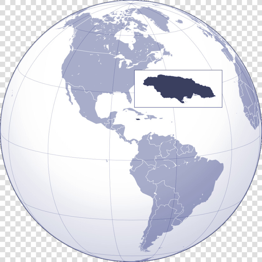 Where Is Jamaica Located Large Map   Orthographic Projection Of Cuba  HD Png DownloadTransparent PNG